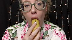 ASMR banana eating