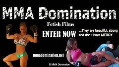 Muscle Young Girl Destroying Guy- Scissorhold Domination