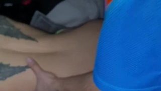 Nervous waiter takes a break for wife’s ass in the back of truck