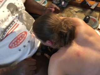 MILF Whore suck Bull#1 swallow the load down feed the belly full Houston/TX