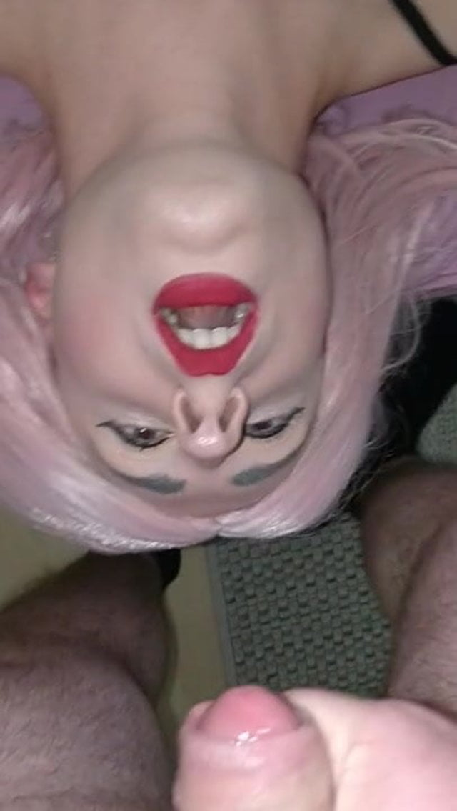 sissy femboy fucked and creampie on face by chubby guy
