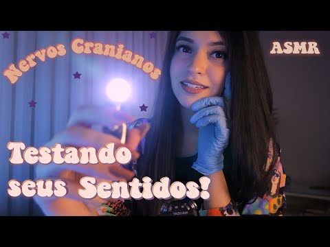 ASMR EXAME DOS NERVOS CRANIANOS: Testando Seus Sentidos Até Você Dormir l ASMR BR, ASMR Clássico