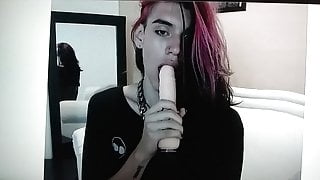 Beautiful latin femboi webcam tease