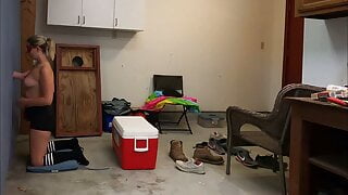 Wife removes stranger’s condom at gloryhole – homemade