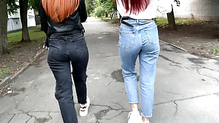 Outdoor POV Femdom Over A Stranger (You) And Jeans Fetish