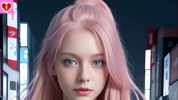 Pink Hair Police Officer Waifu Night Tokyo Date POV – Uncensored Hentai Joi, With Auto Sounds, AI